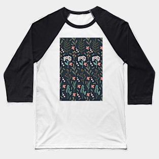 Floral Pattern-Night Garden Baseball T-Shirt